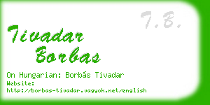 tivadar borbas business card